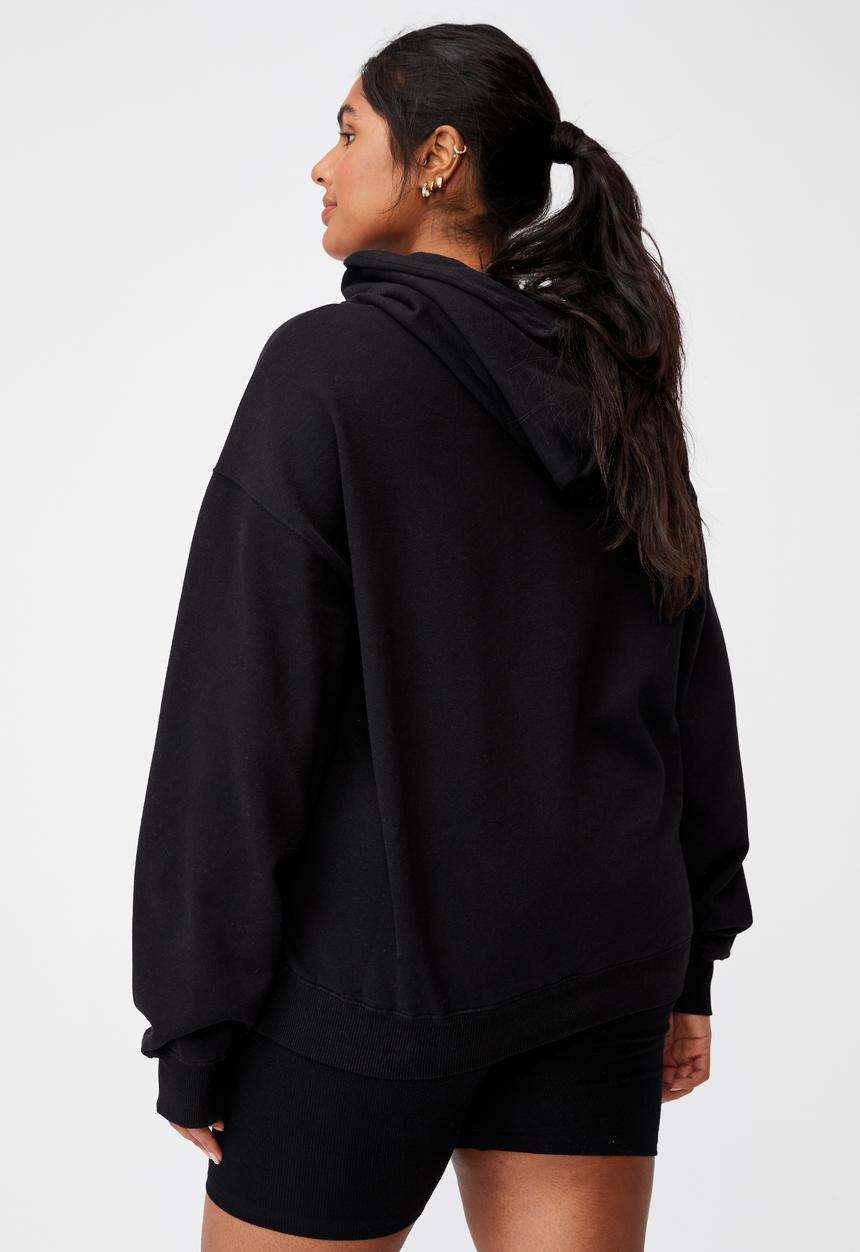 Cotton On - Curve classic hoodie - black