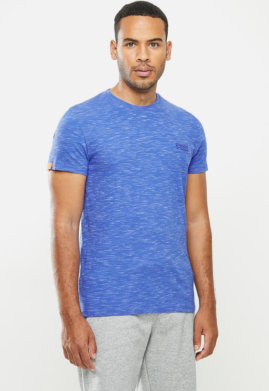 Superdry. - Ol vintage embroidery crew tee - blue
