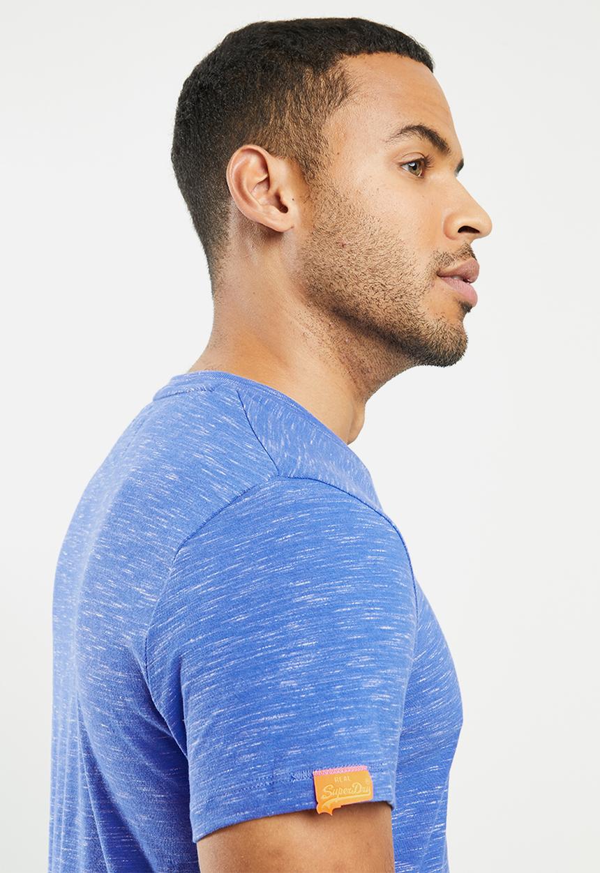Superdry. - Ol vintage embroidery crew tee - blue