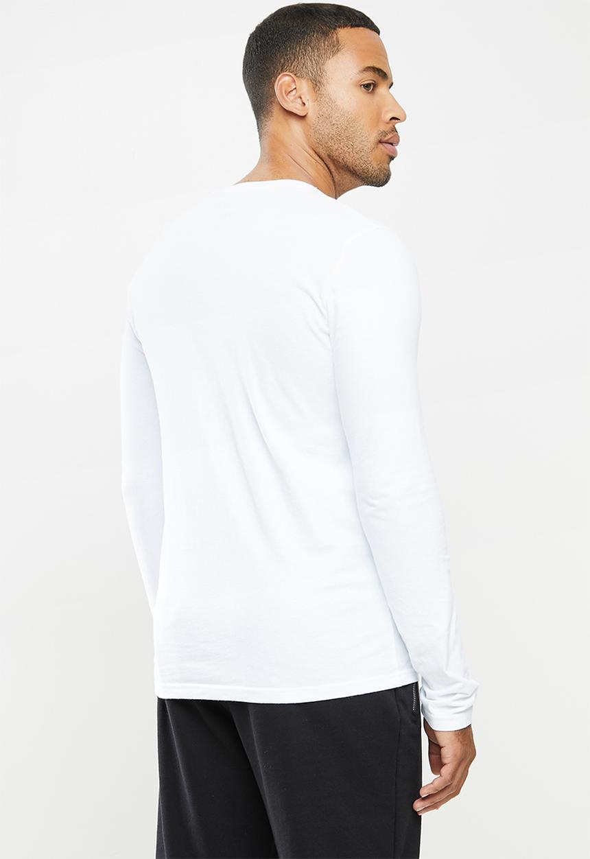 Superdry. - Vl o primary long sleeve top - white