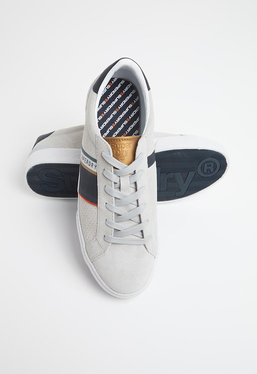 Superdry. - Vintage court trainer retro - grey & navy 