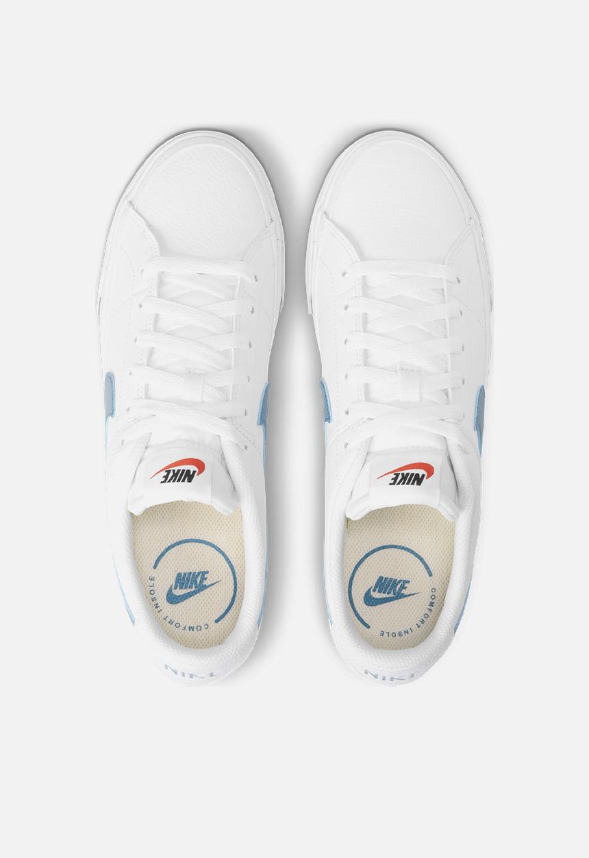 Nike - Court legacy - white/cerulean-gum light brown