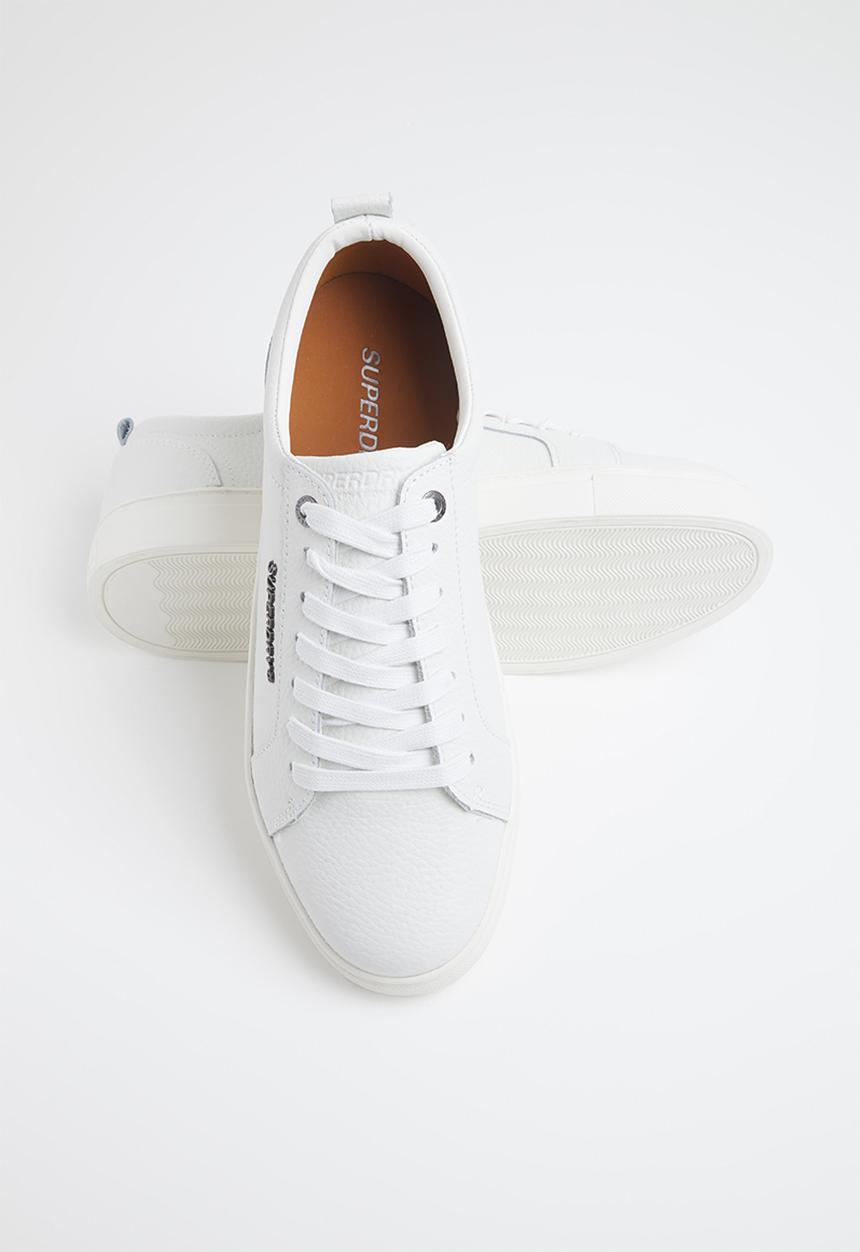 Superdry. - Truman leather lace up - white