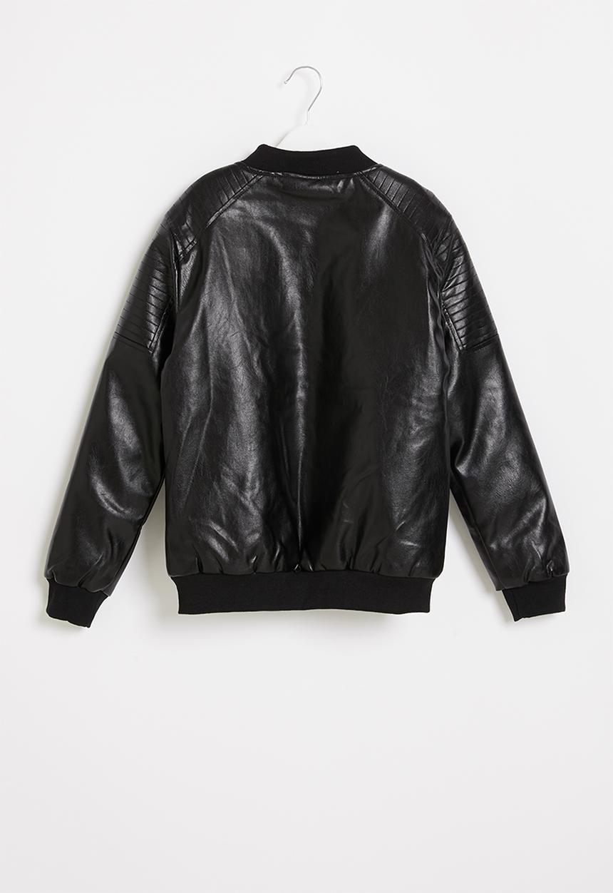 Pop Candy - Boys faux leather jacket - black