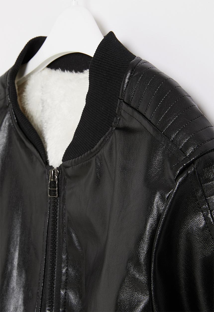 Pop Candy - Boys faux leather jacket - black