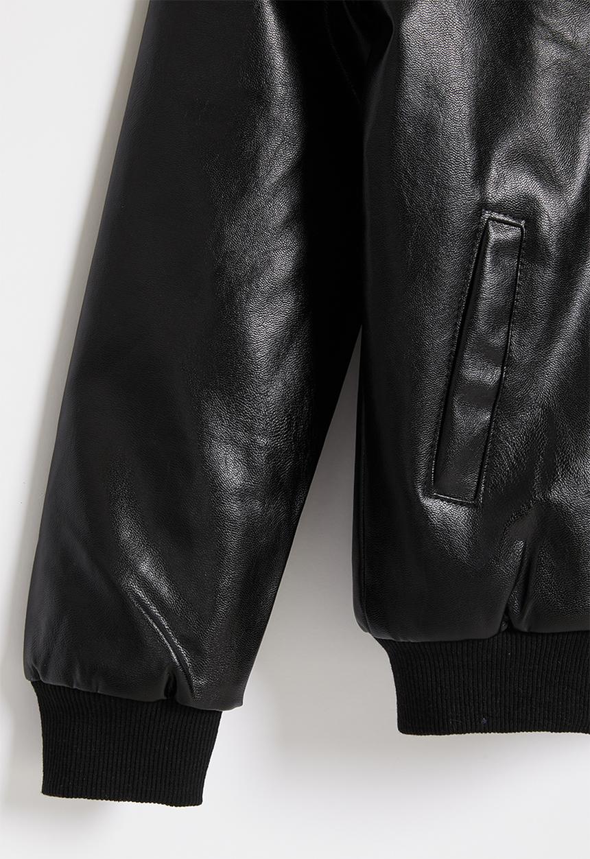 Pop Candy - Boys faux leather jacket - black