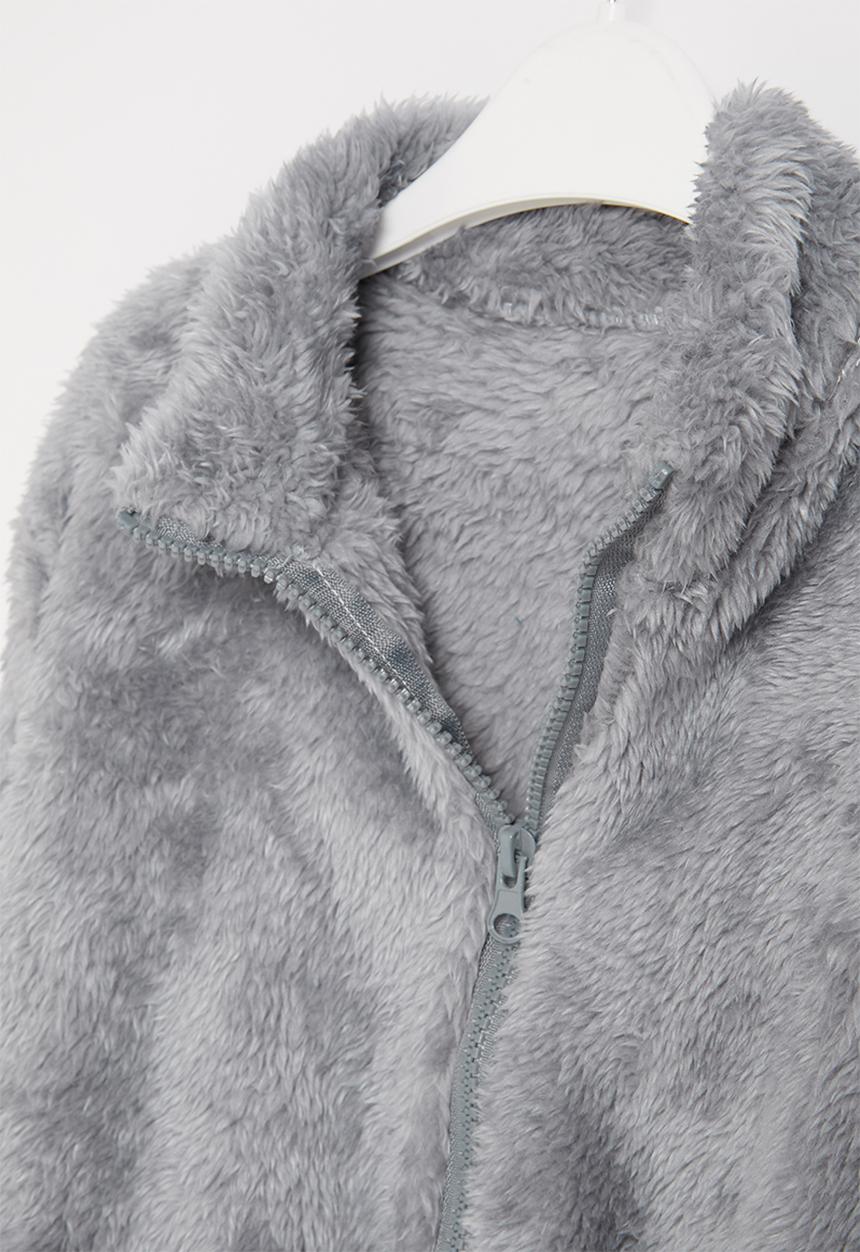 Pop Candy - Fuzzy jacket - grey mel