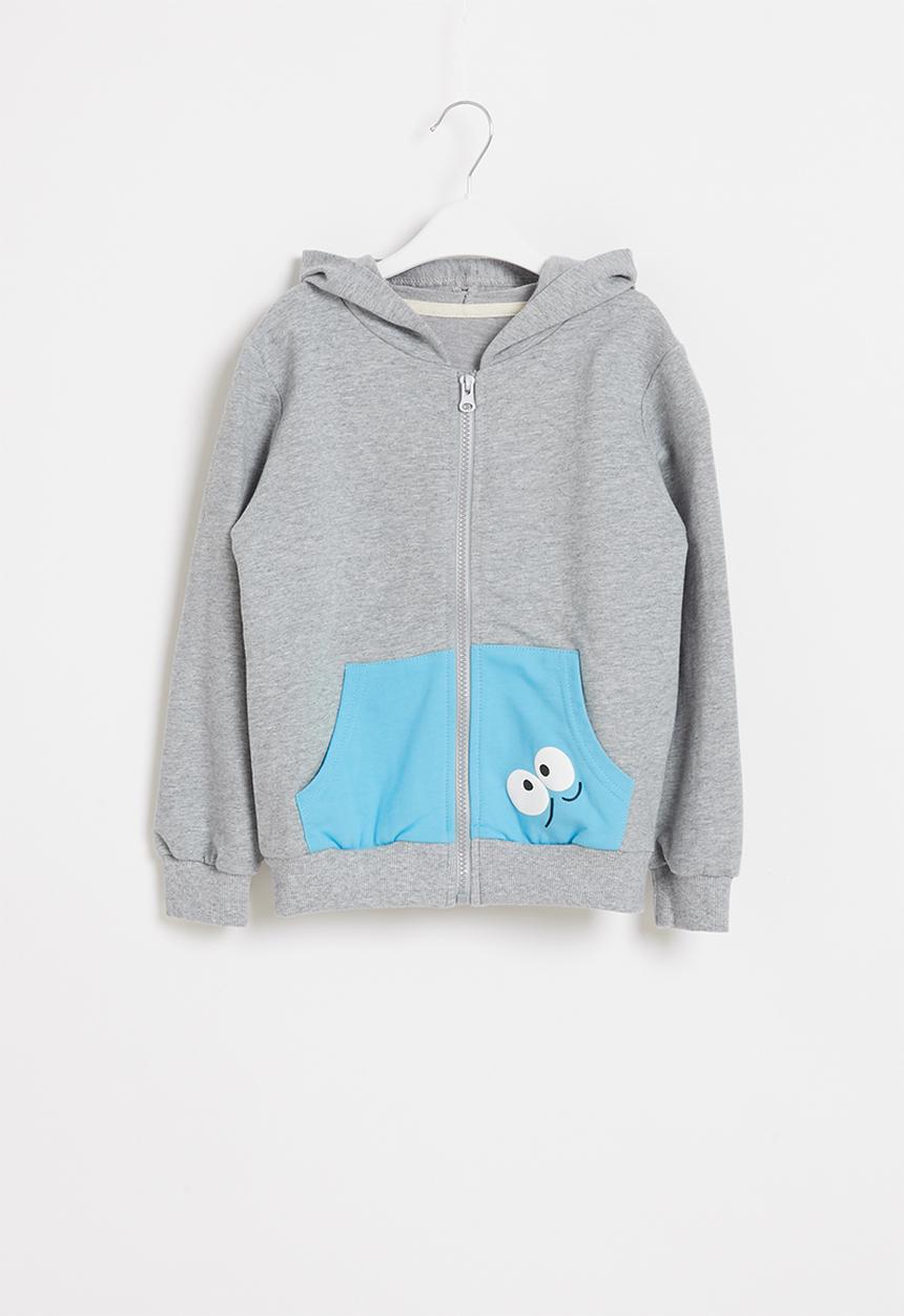 Pop Candy - Boys character hoodie - grey