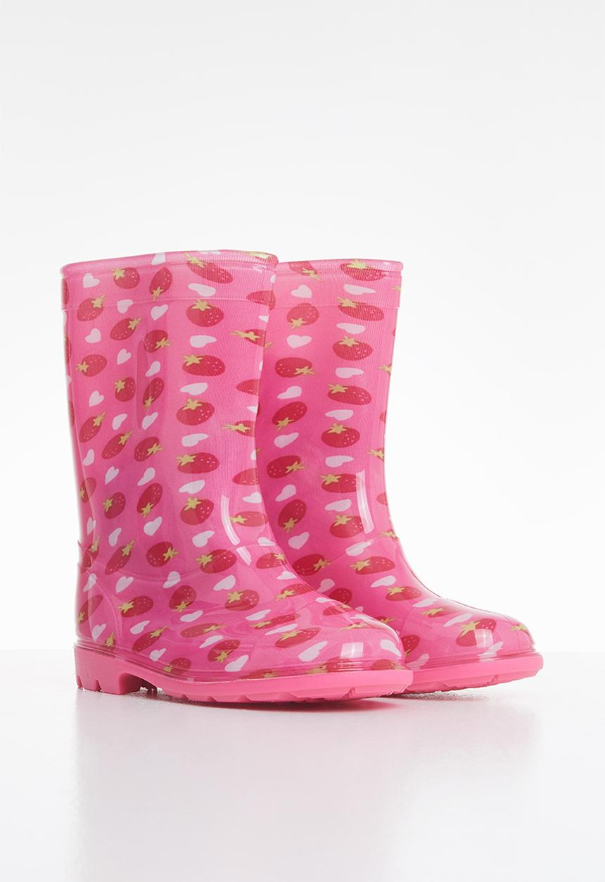 Pop Candy - Girls strawberry rainboots - pink
