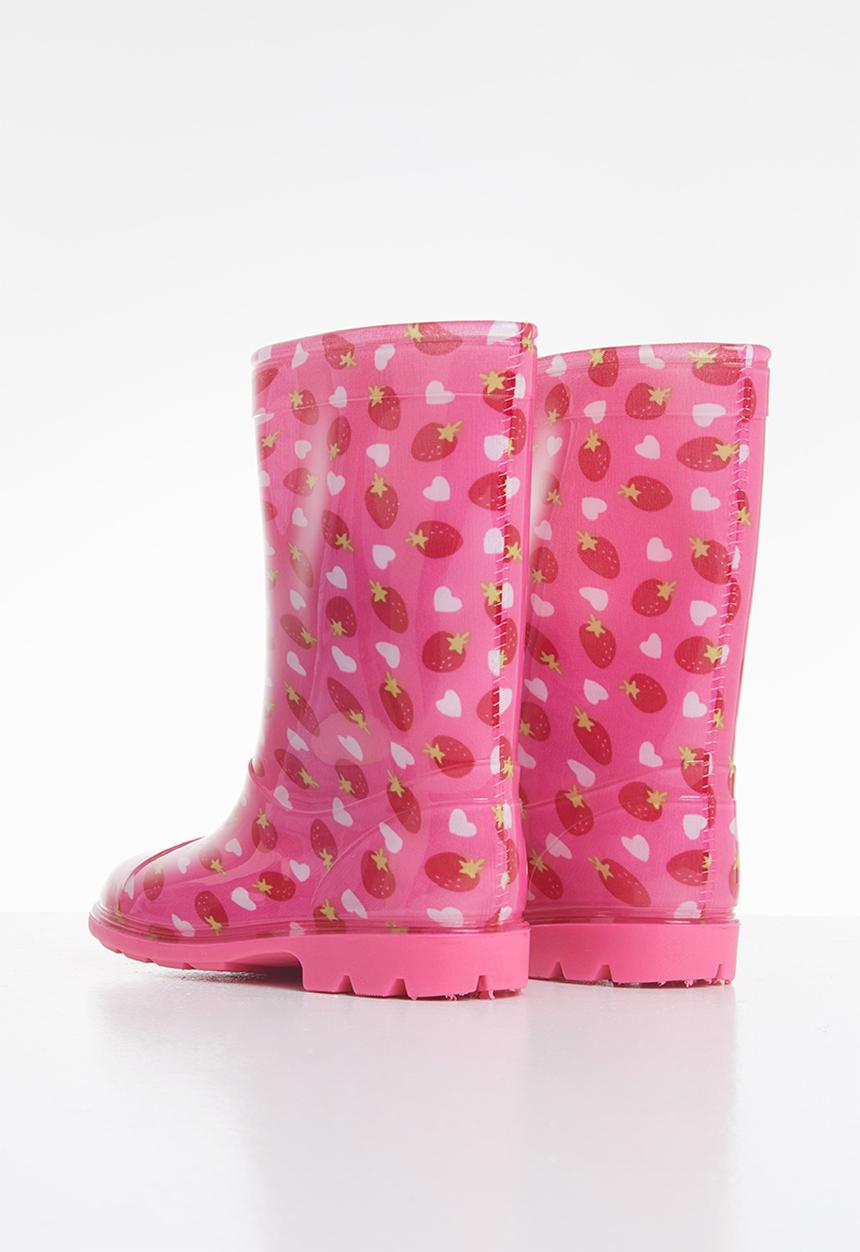 Pop Candy - Girls strawberry rainboots - pink