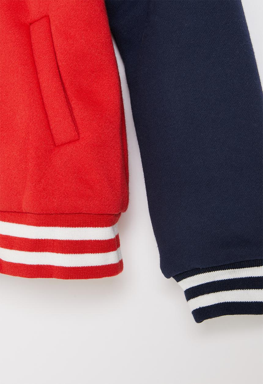 Pop Candy - Boys cool baseball jacket - red