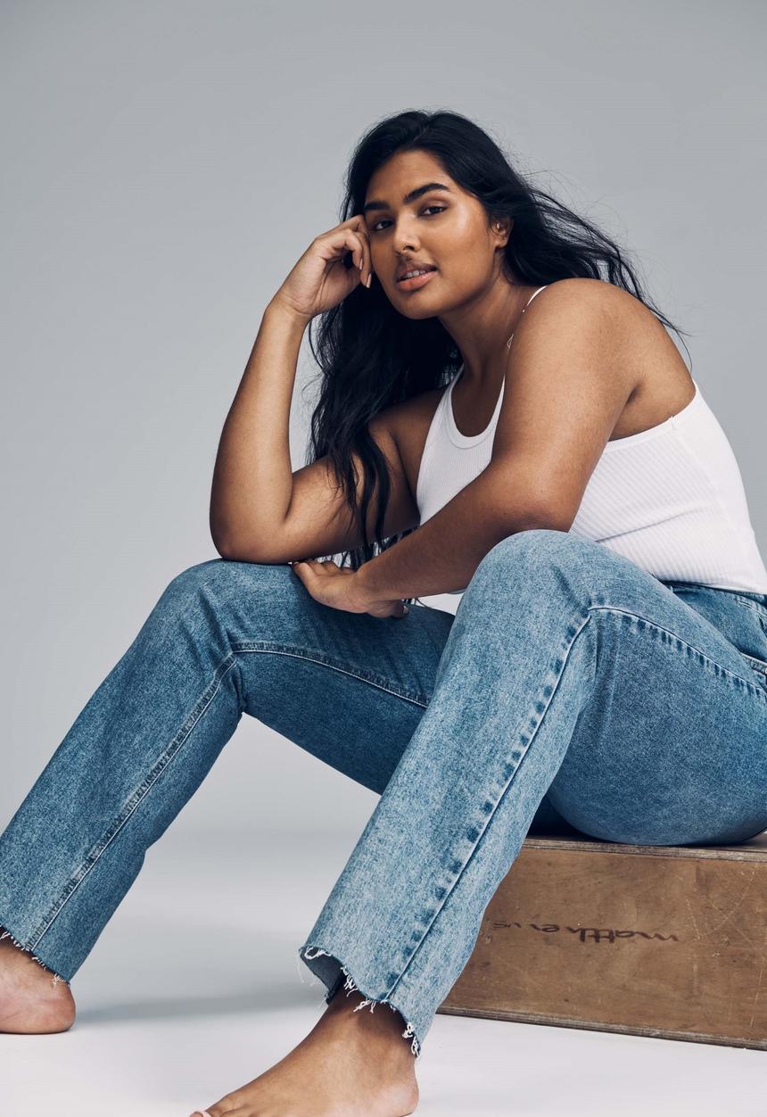 Cotton On - Curve original sienna fit jeans - blue