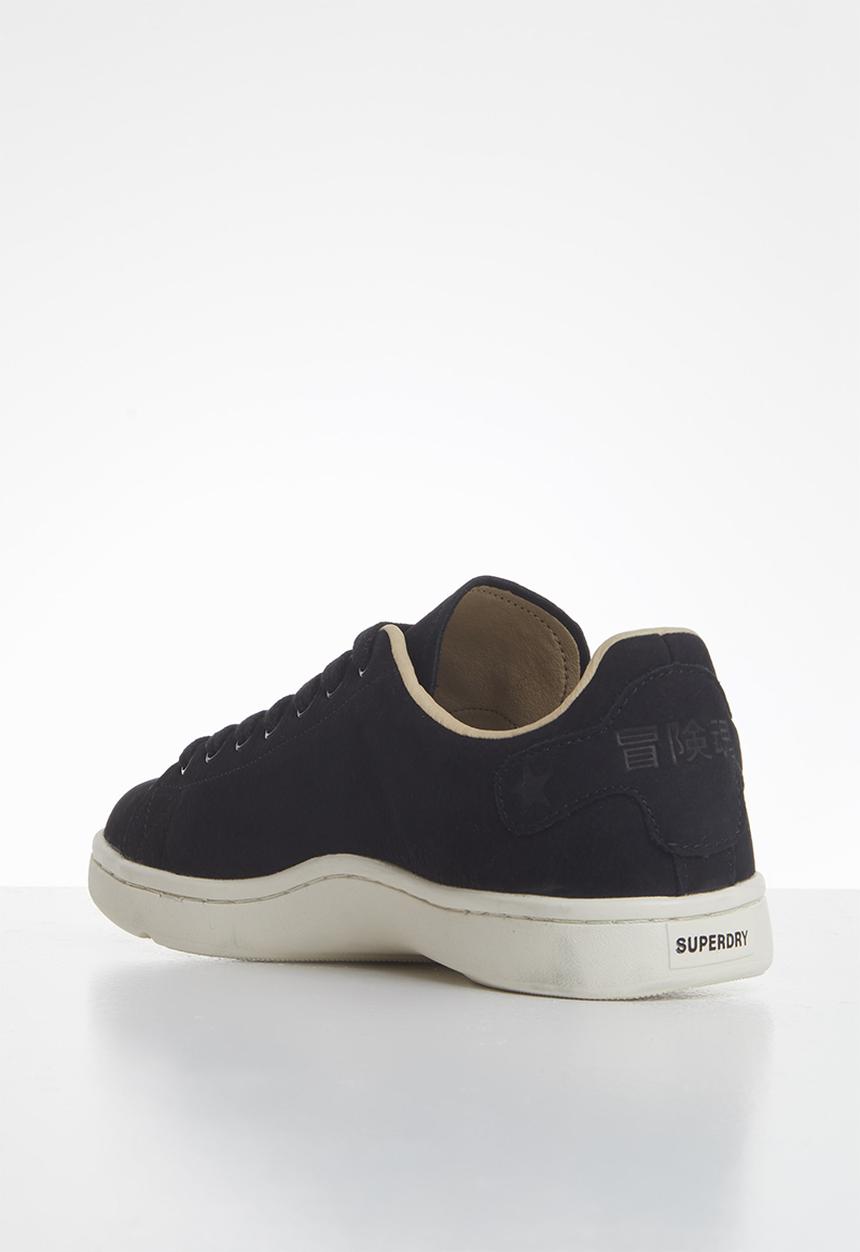Superdry. - Premium vintage tennis trainer - black