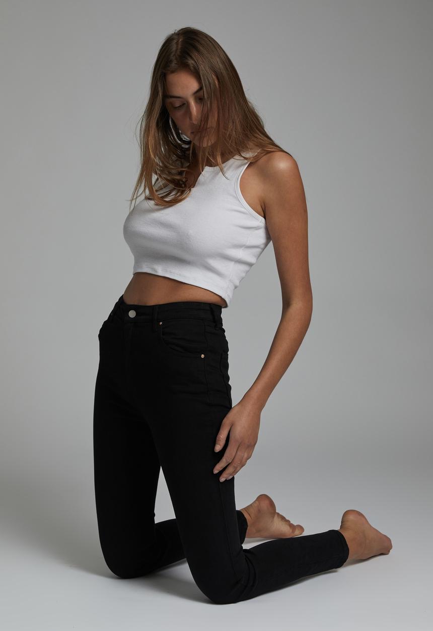 Cotton On - High rise skinny jean - black