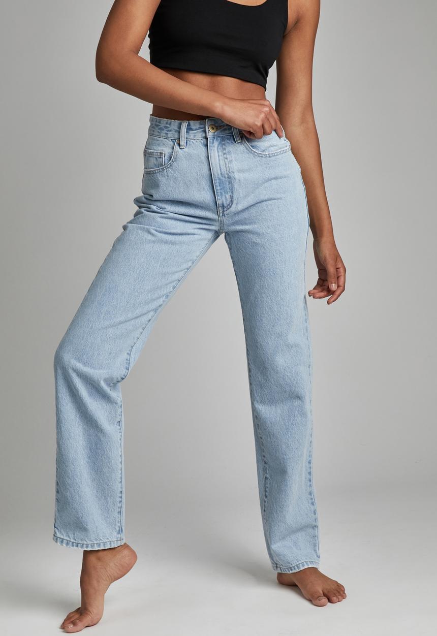 Cotton On - Long straight jean - light blue