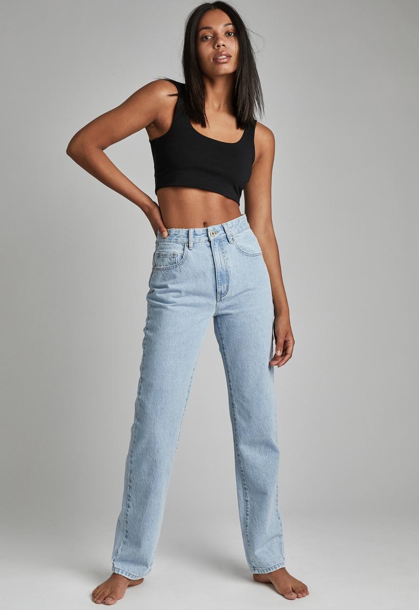 Cotton On - Long straight jean - light blue