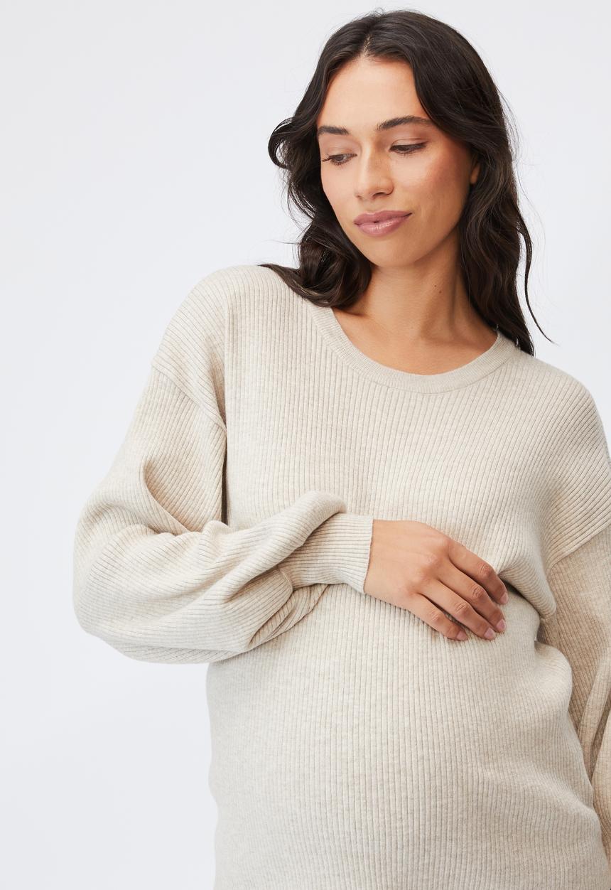 Cotton On - Maternity friendly ultimate pullover - taupe