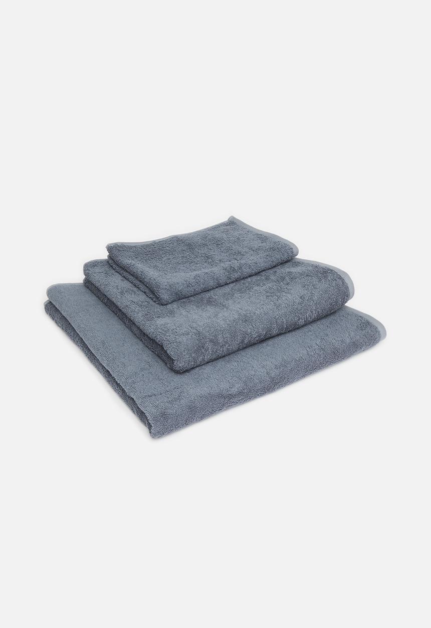 Linen House - Nara bamboo cotton towel - bluestone