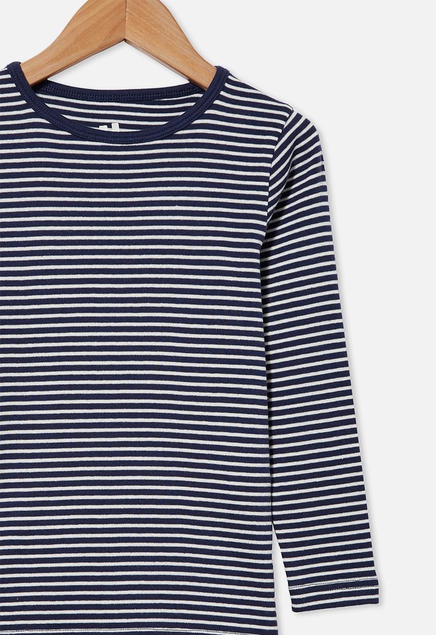 Cotton On - Jessie crew - indigo & vanilla stripe