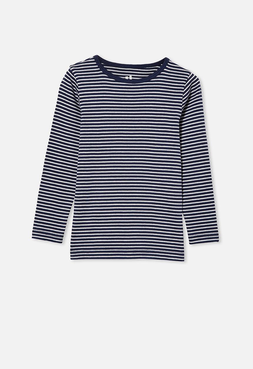 Cotton On - Jessie crew - indigo & vanilla stripe