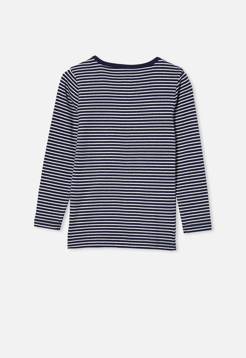 Cotton On - Jessie crew - indigo & vanilla stripe