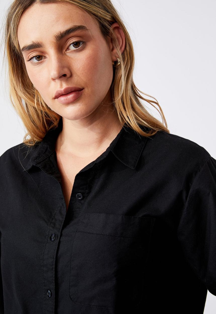 Cotton On - Preppy shirt - black