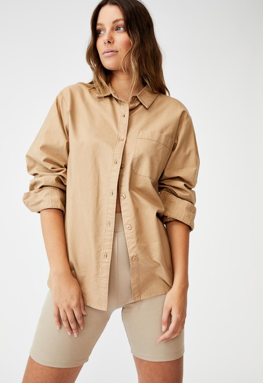 Cotton On - Preppy shirt - caramel brown