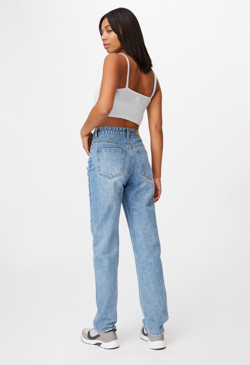 Cotton On - Rib cotton blend cami - cool blue