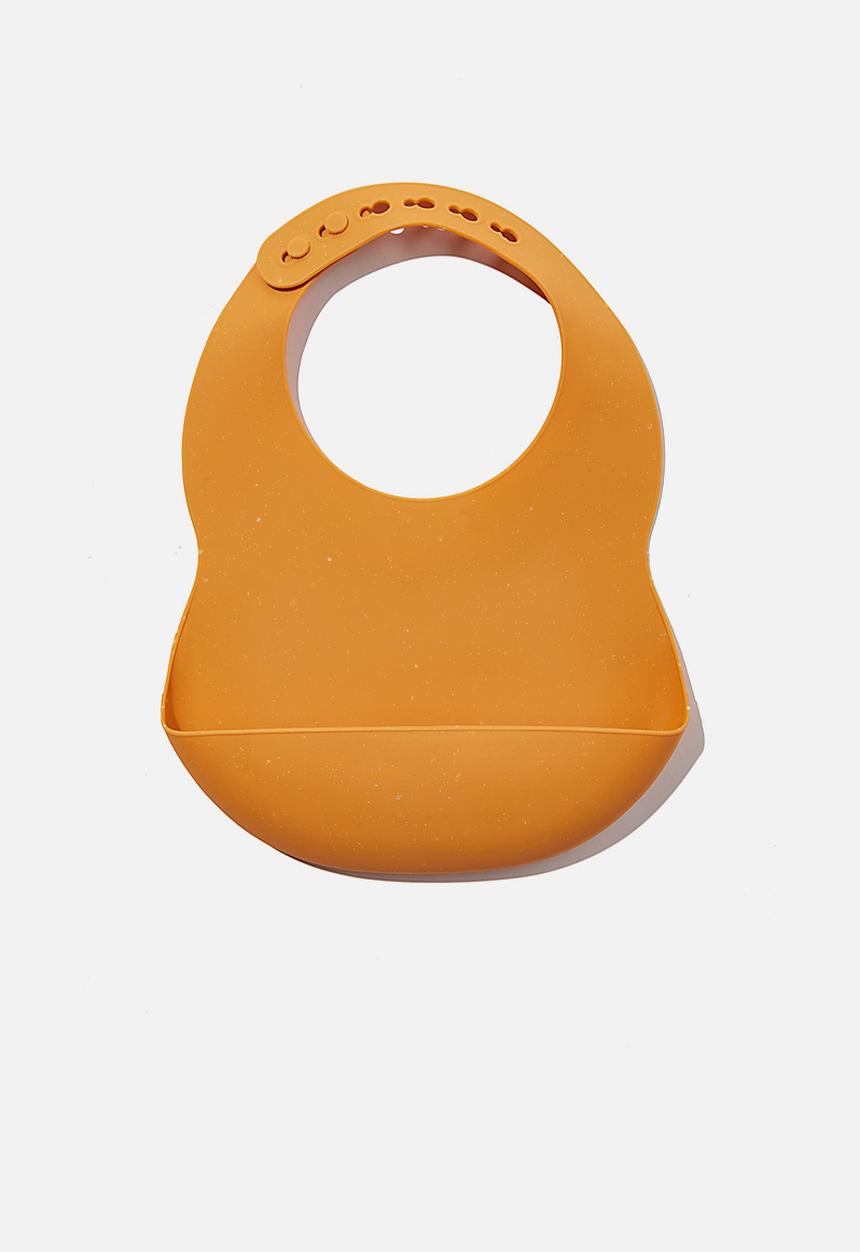 Cotton On - Silicone bib - vintage honey speckle
