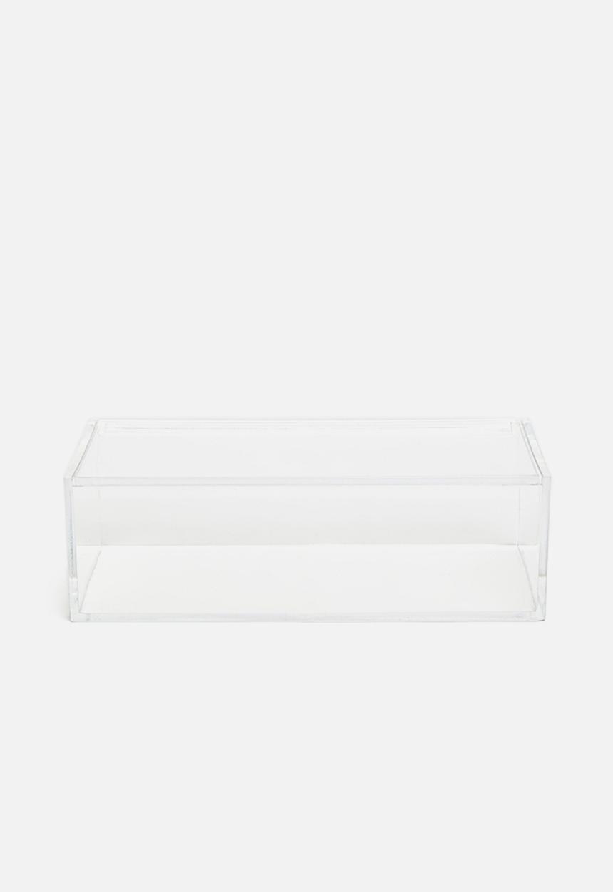 Storage Solutions - Make up organiser with lid large - clear