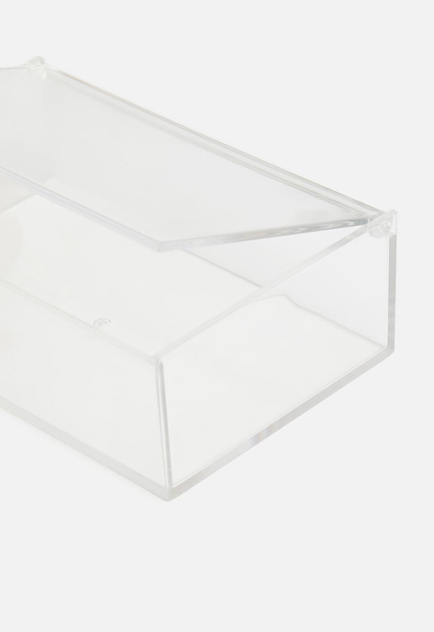 Storage Solutions - Make up organiser with lid large - clear