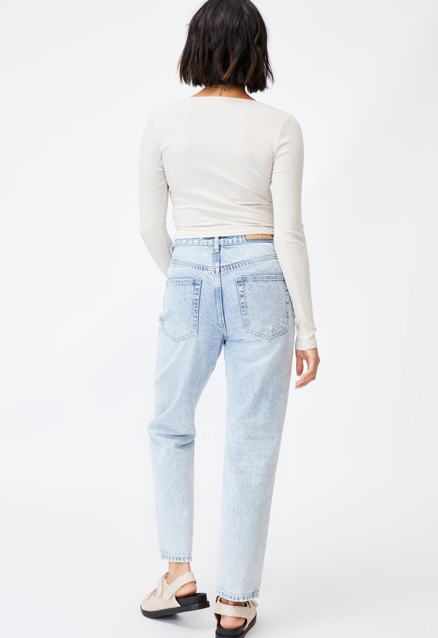 Cotton On - Annie sweetheart long sleeve top - taupe