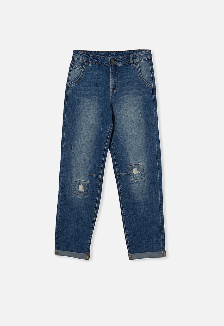 Free by Cotton On - Boys street jean - infinity mid blue wash