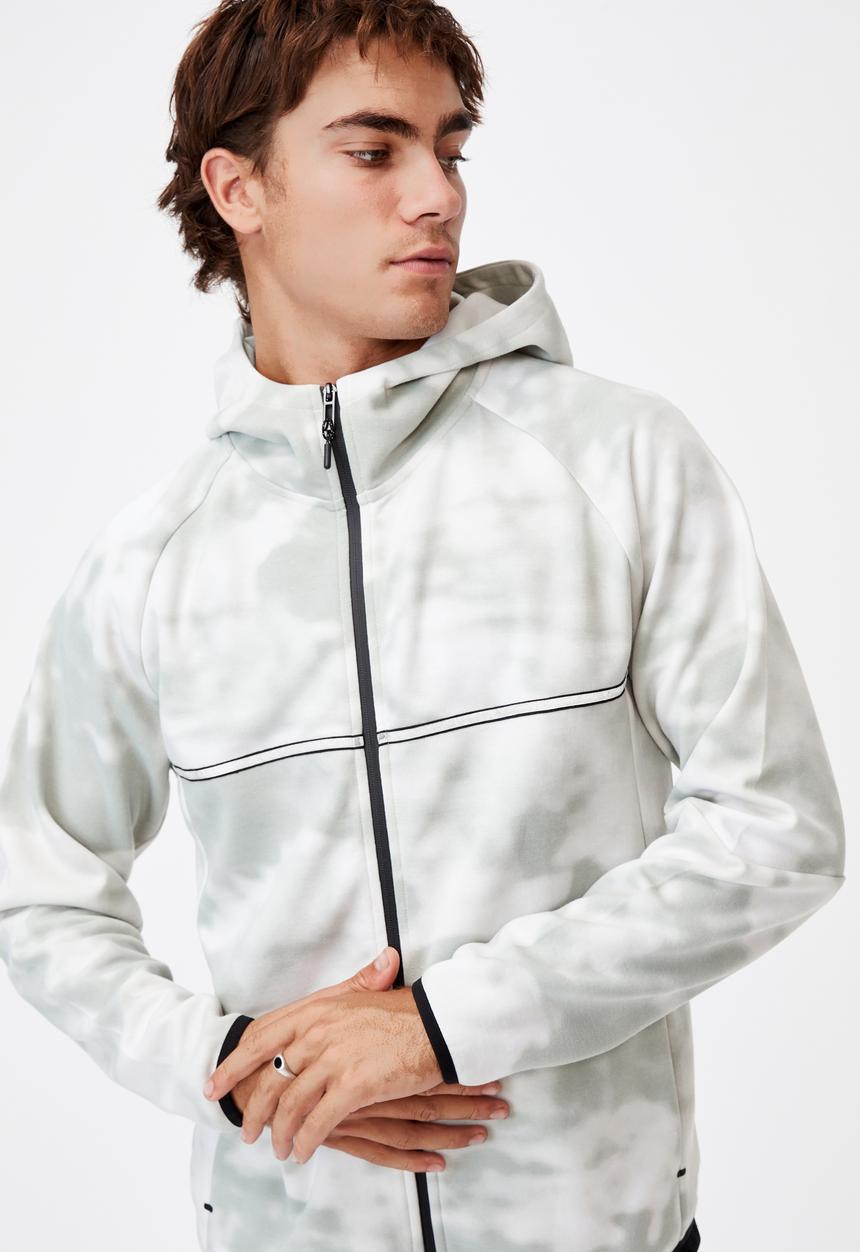Cotton On - Active tech zip thru hood - steel grey