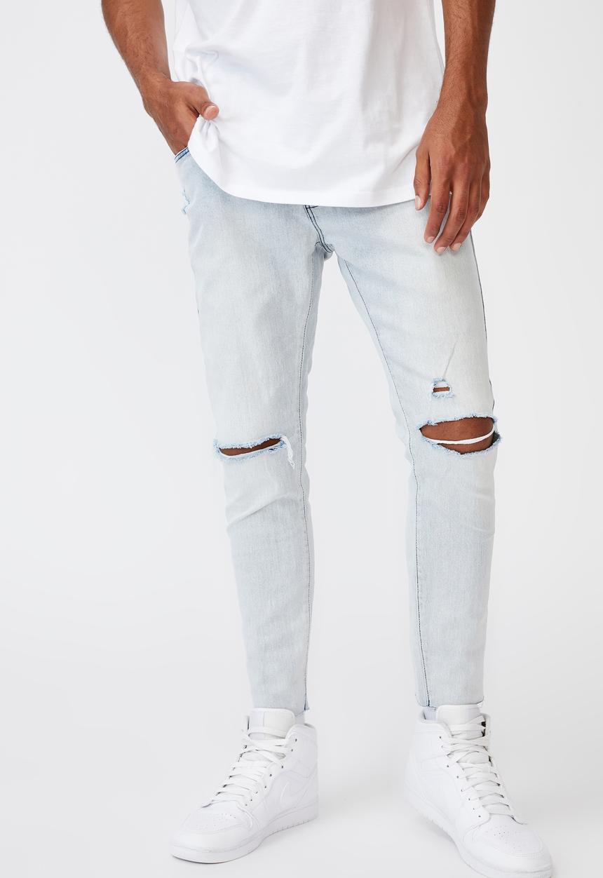 Factorie - Raw hem skinny leg jean - bleach blue