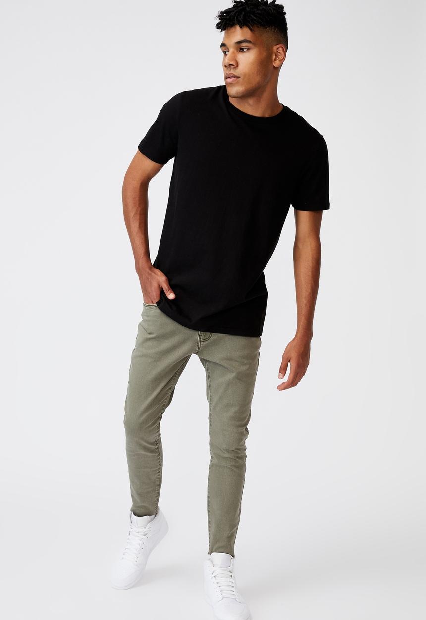 Factorie - Raw hem skinny leg jean - khaki