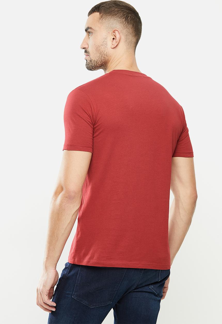 Replay - Replay retro stripe print tee - red