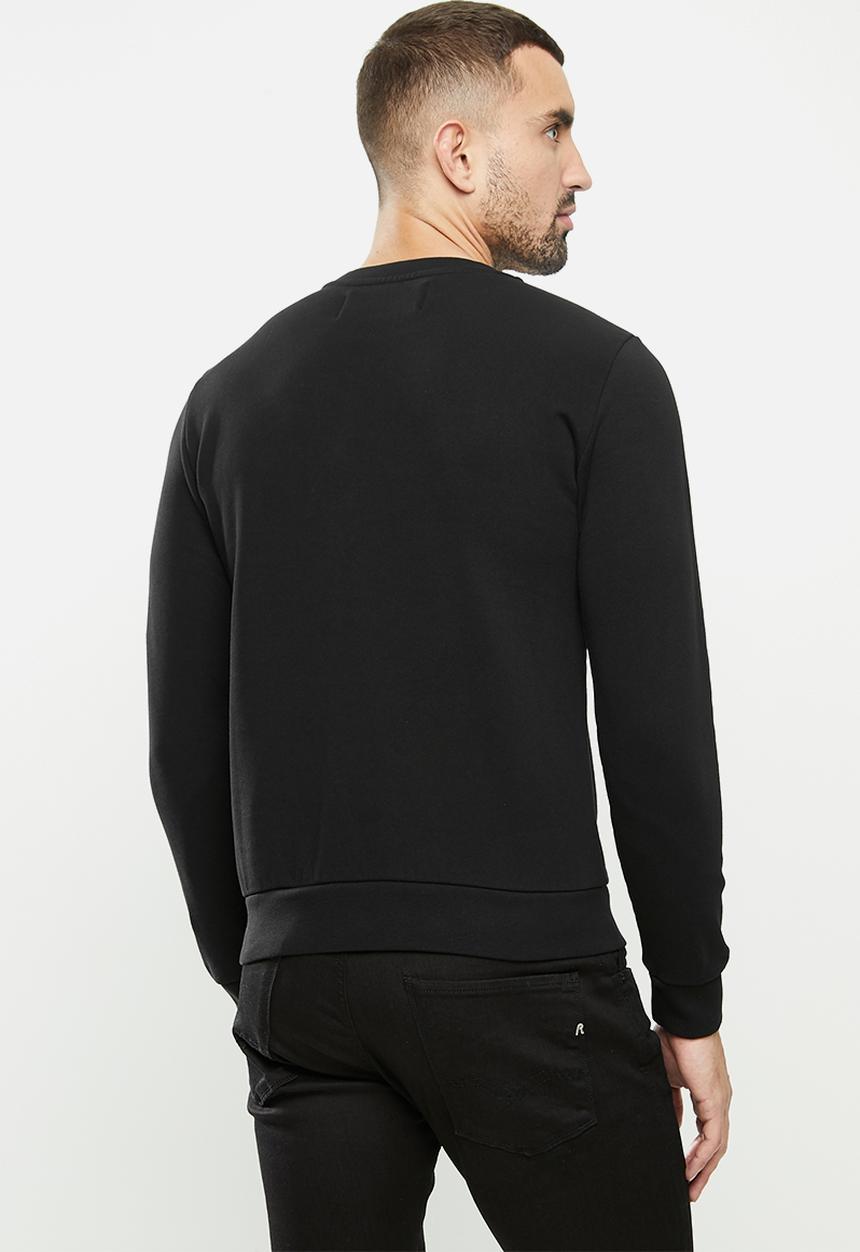 Replay - Replay jean logo crew fleece - black