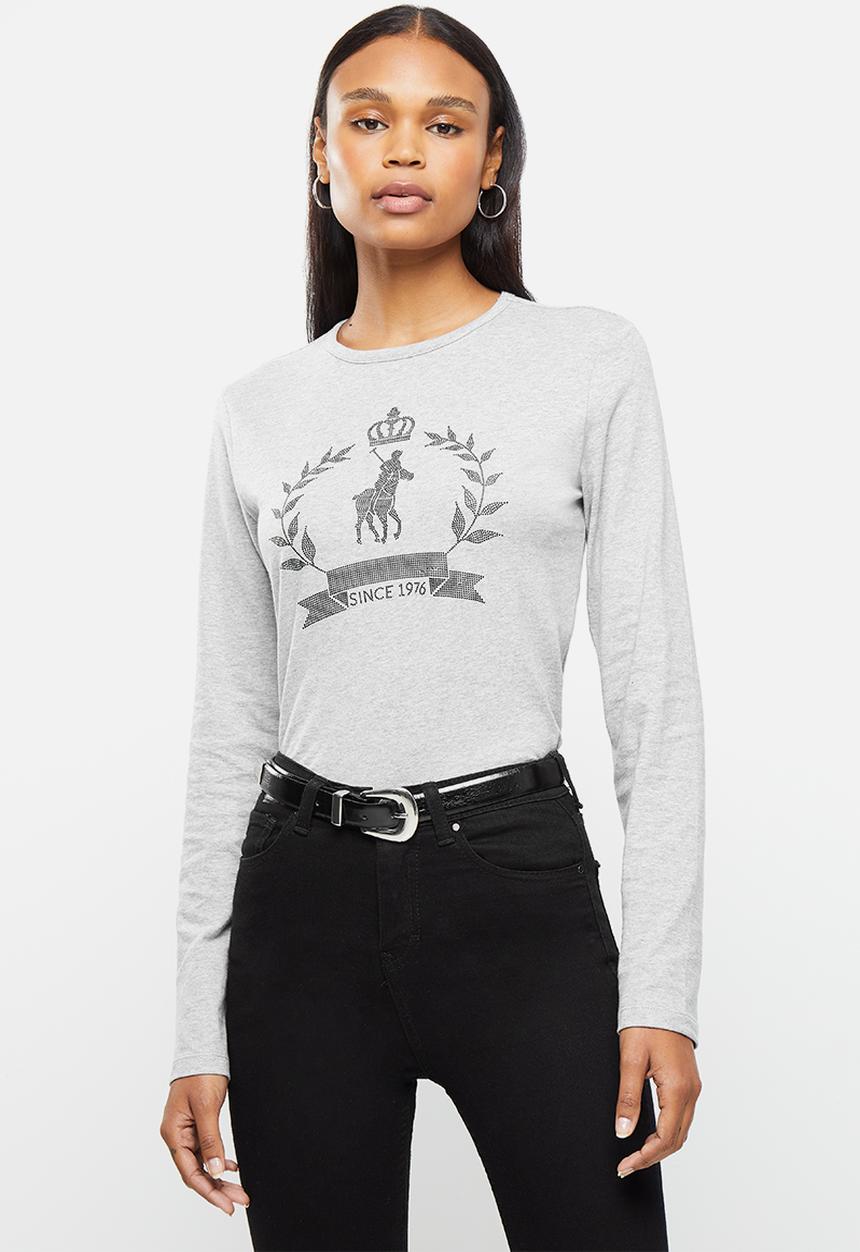 POLO - Talia long sleeve nailhead logo T-shirt - grey 