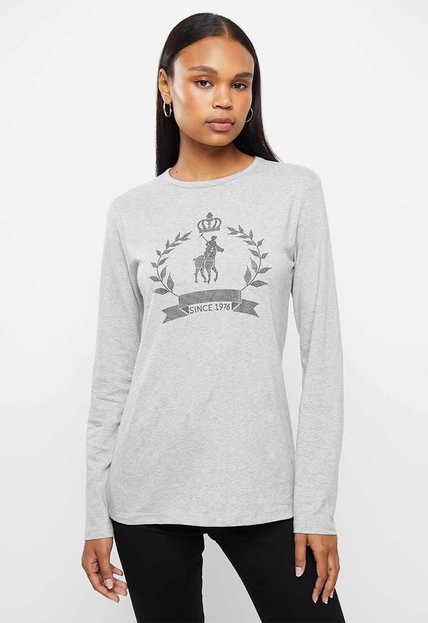 POLO - Talia long sleeve nailhead logo T-shirt - grey 