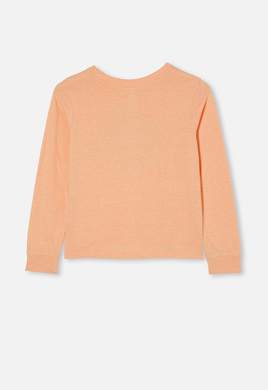 Free by Cotton On - Girls classic long sleeve tee - peach