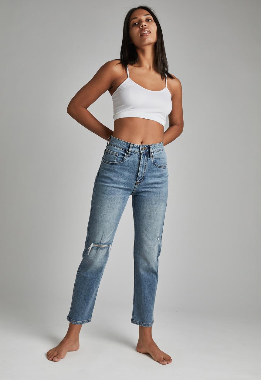 Cotton On - Straight stretch jean - blue 