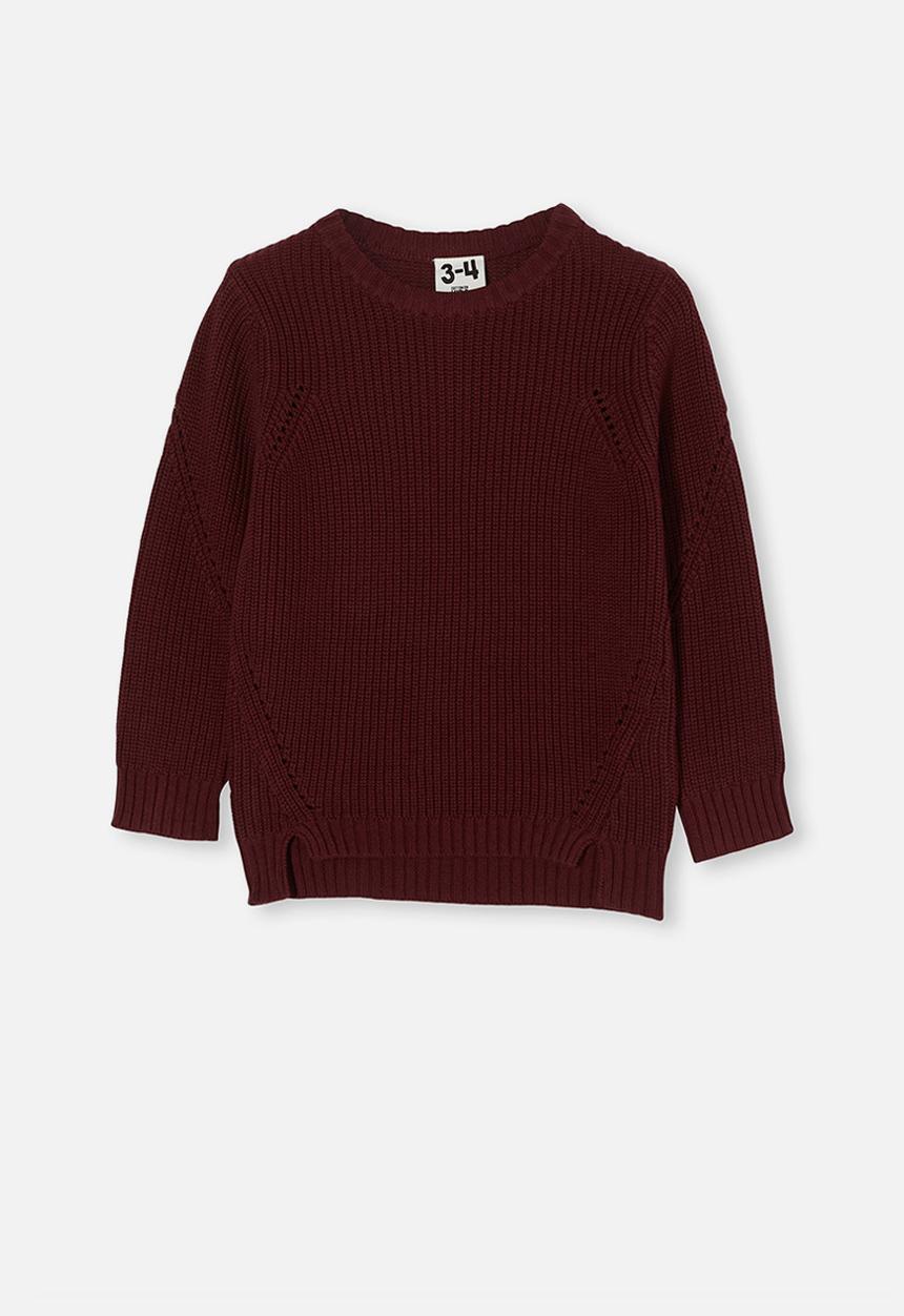 Cotton On - Blair knit crew - grape noir
