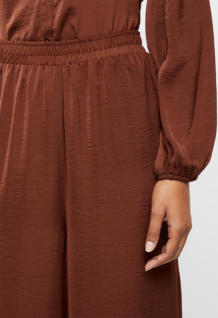 MILLA - Dull satin palazzo - rust