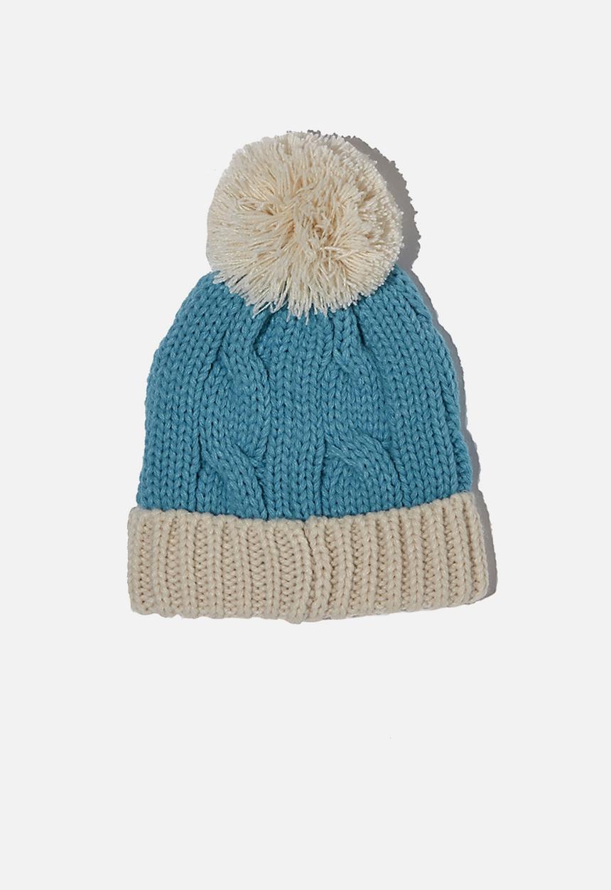 Cotton On - Baby winter knit beanie - ice blue
