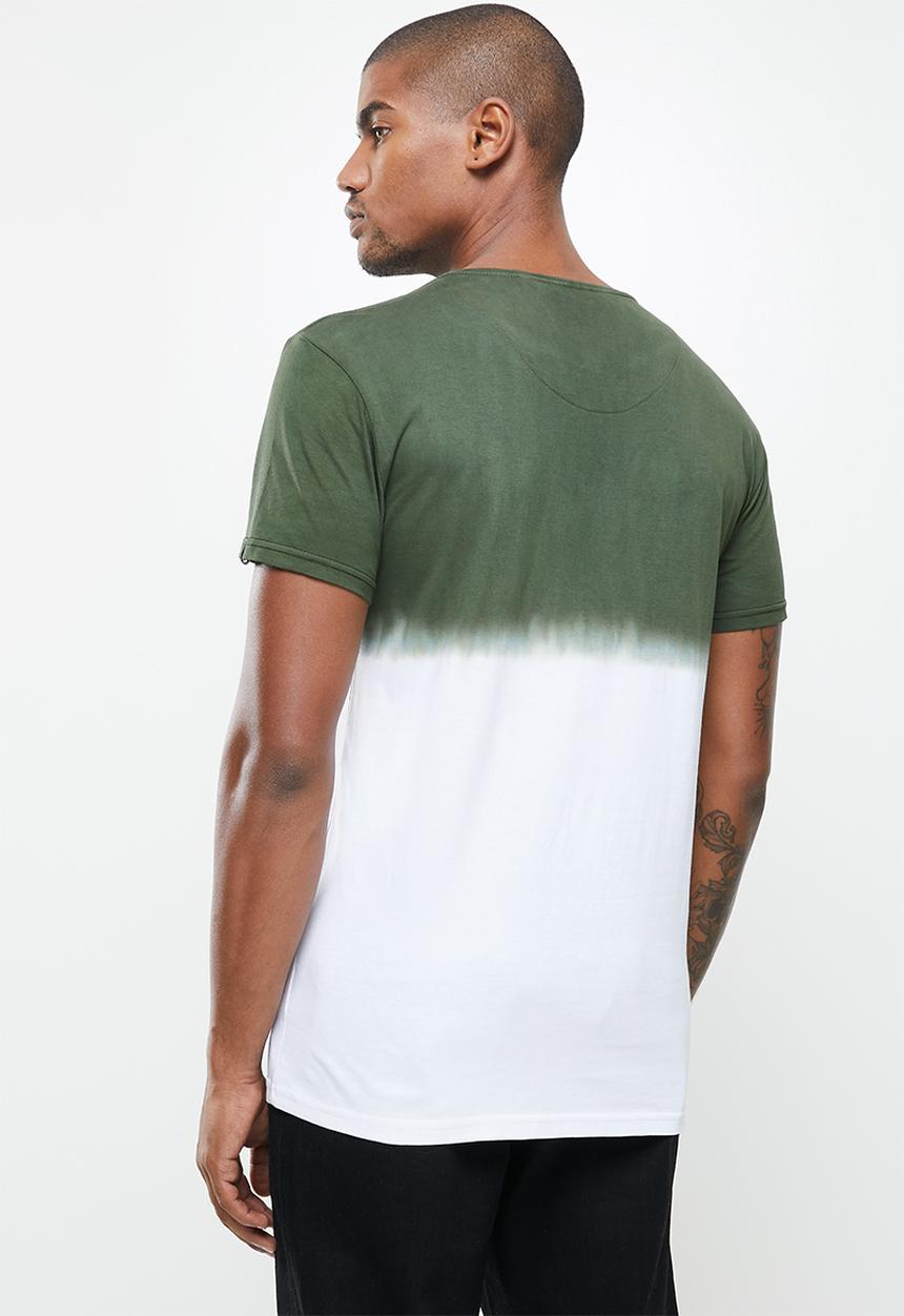 S.P.C.C - Zeppelin straight hem tee - green & white