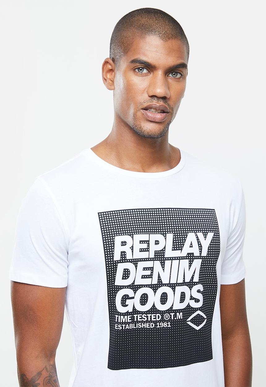 Replay - Replay denim goods tee - white