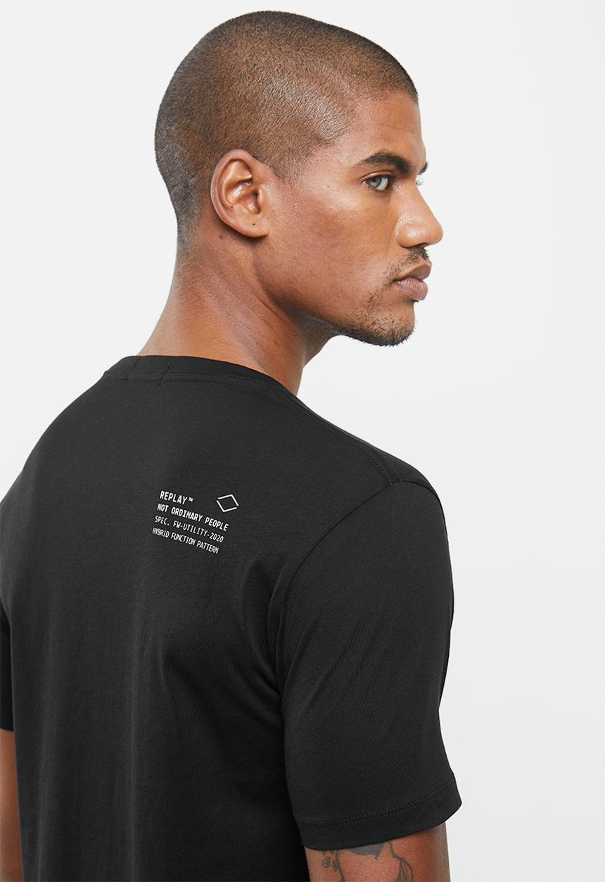 Replay - Replay pop print logo tee - black