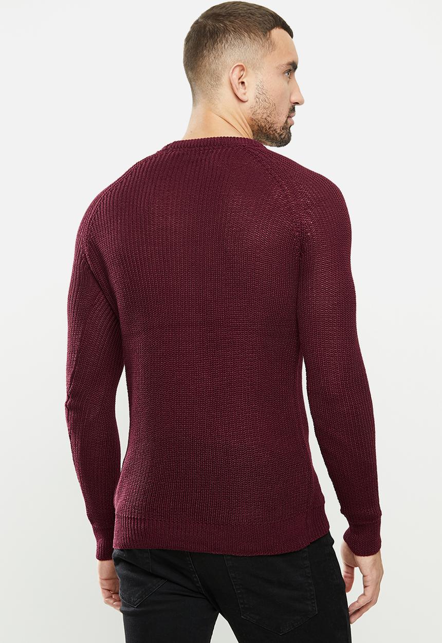 Brave Soul - Recycled knitwear - burgundy