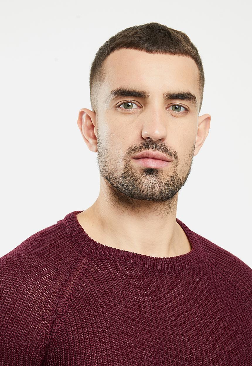 Brave Soul - Recycled knitwear - burgundy